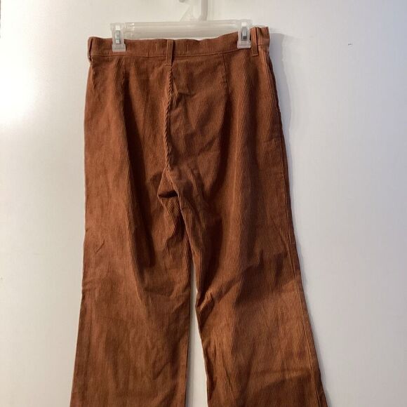 Reformation Mick High Rise Corduroy Wide Leg Pants Brown - Picture 6 of 13